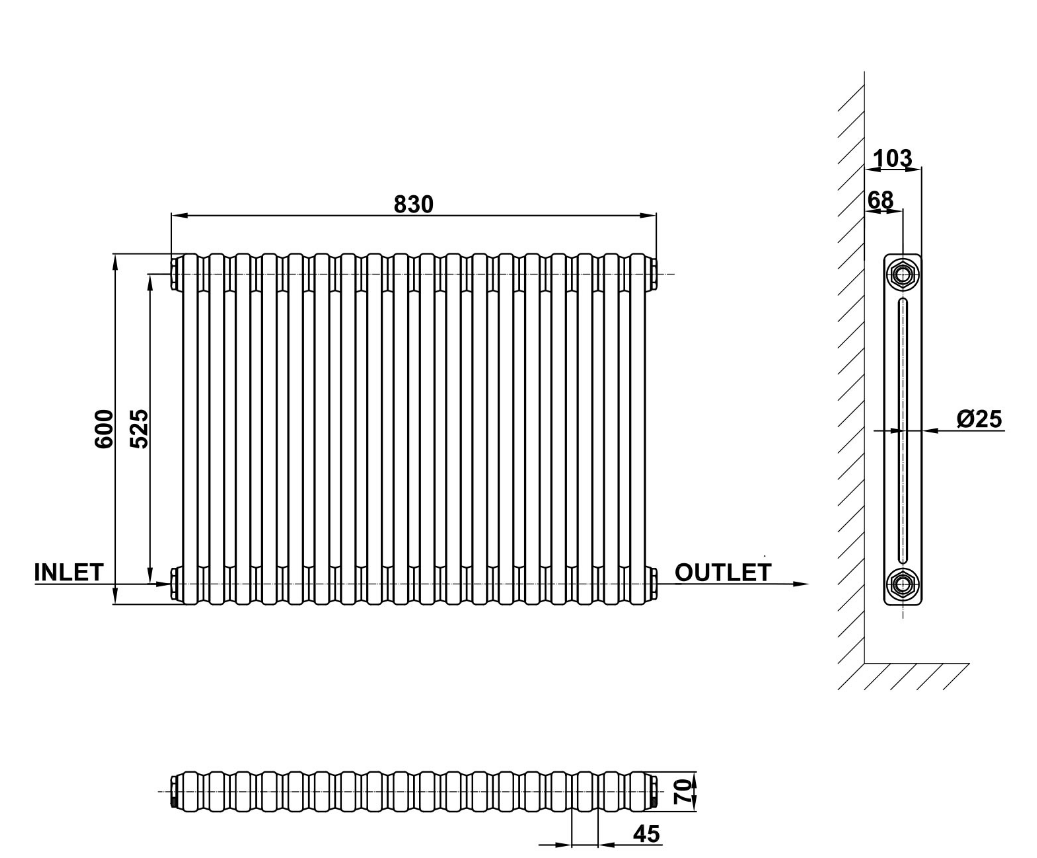 central <a href='https://www.heating-radiators.com/a/PRODCUTS/Column_Radiator/2021/1213/164.html' target='_blank'><u>column radiator</u></a> drawing