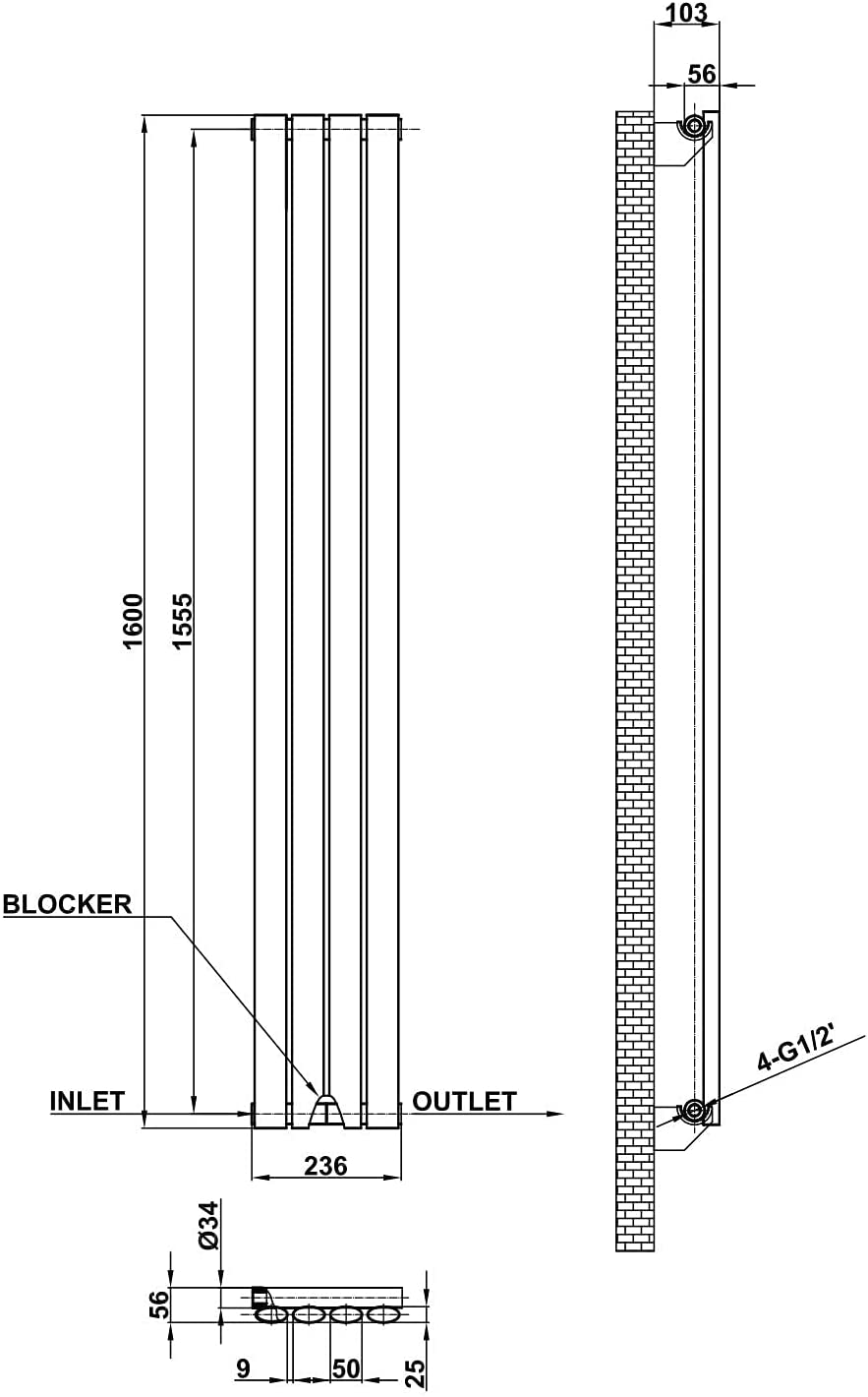 <a href='https://www.heating-radiators.com/a/PRODCUTS/Designer_Radiator/2021/1214/168.html' target='_blank'><u>vertical radiator</u></a> drawing